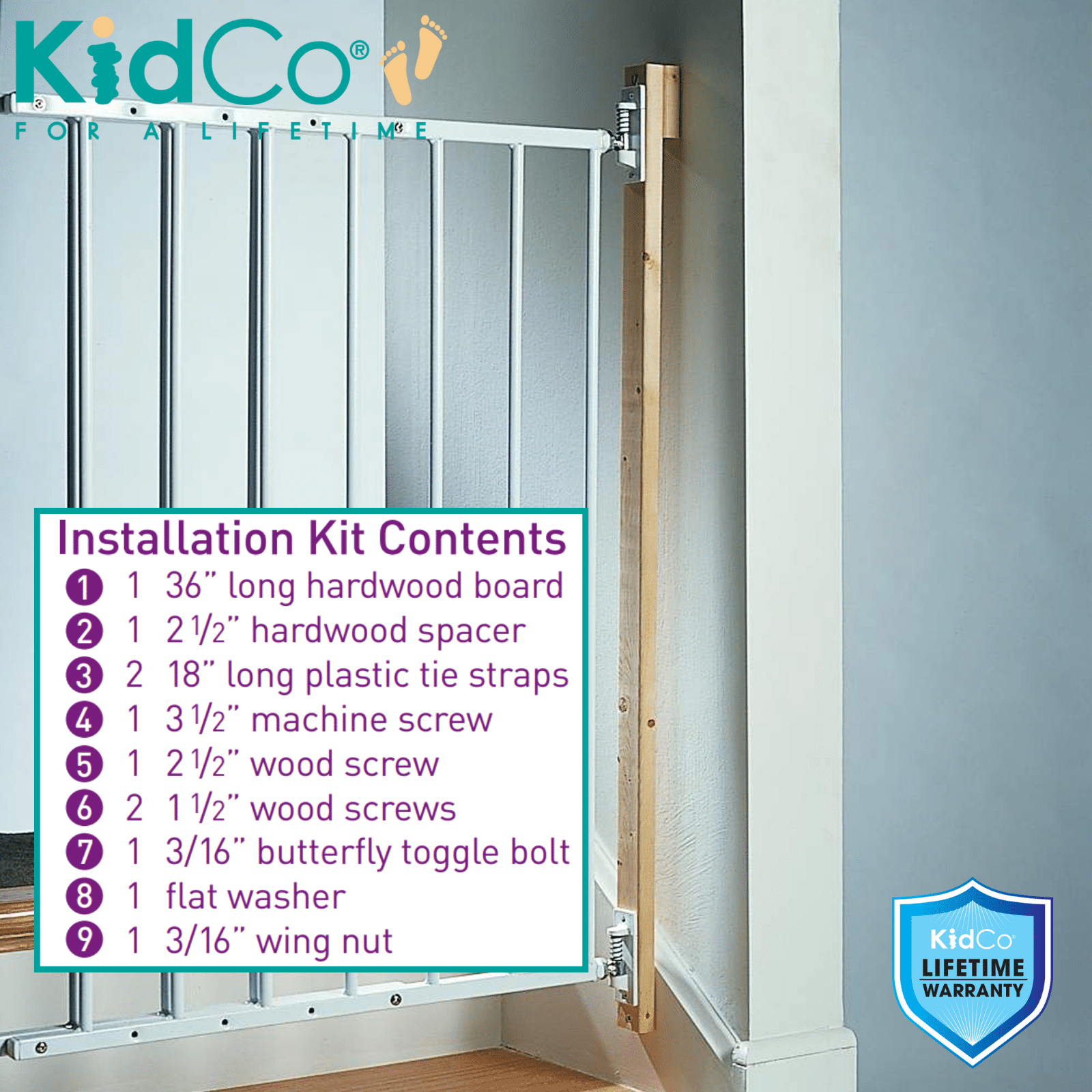 Kidco stairway gate installation kit hot sale