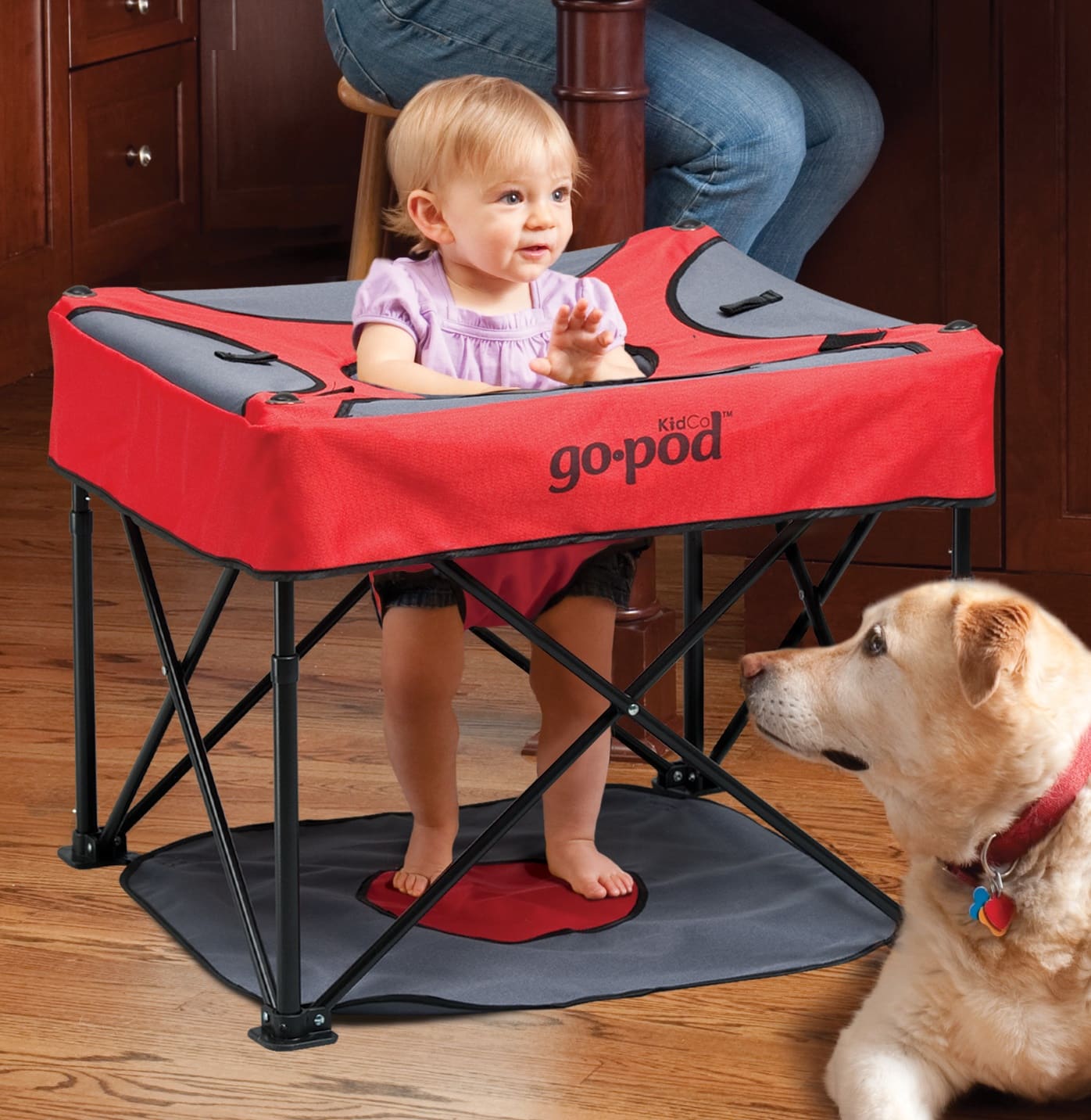 KidCo Baby's Go-Pod Portable Folding Activity Seat with Foot Mat P7002 Pistachio 