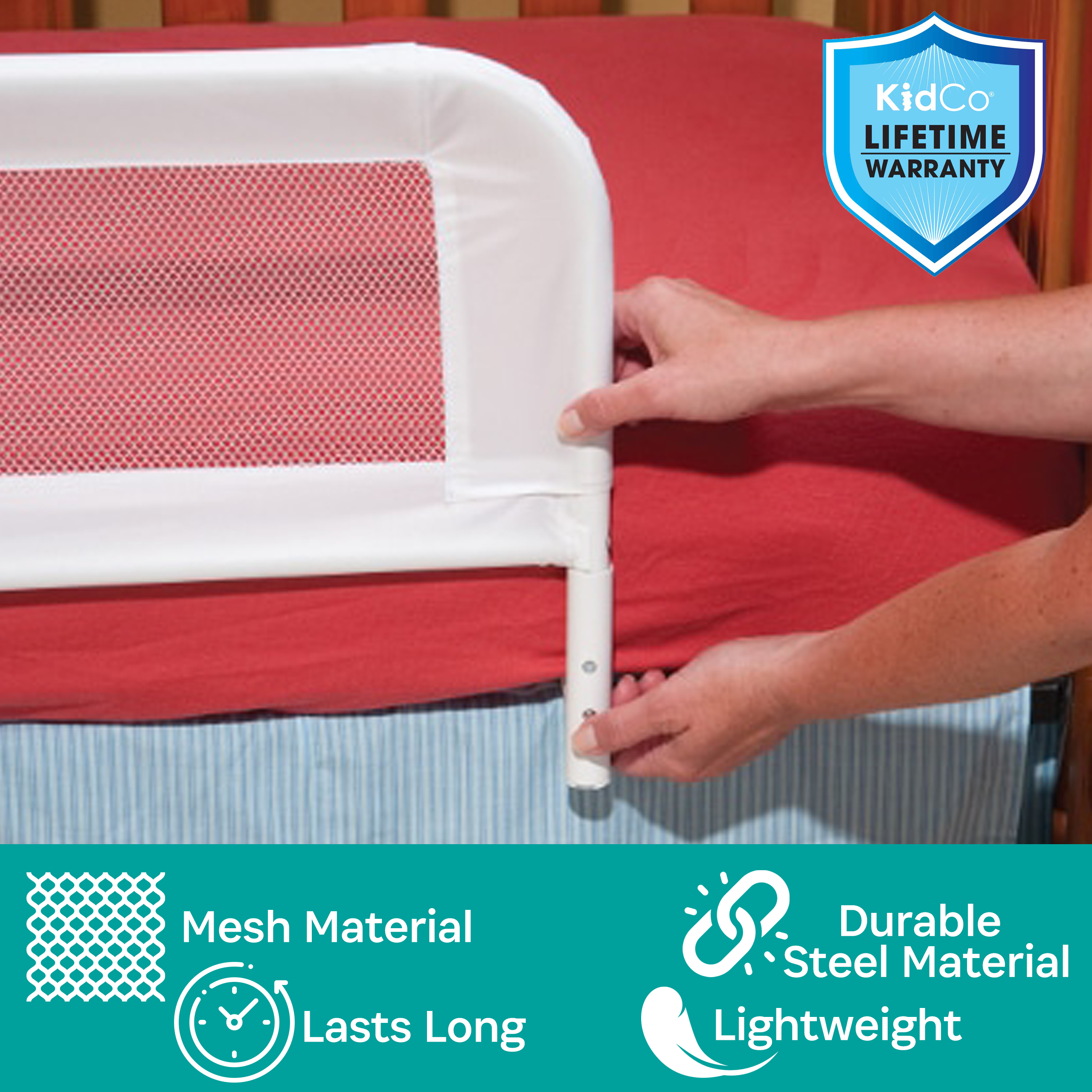 Convertible Crib Mesh Bed Rail Telescopic KidCo