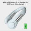 USB Rechargeable Bladeless Turbine Neck Air Fan - Image 5