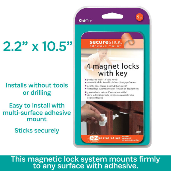 Magnet Lock Set - 4/pkg + Key - Image 3